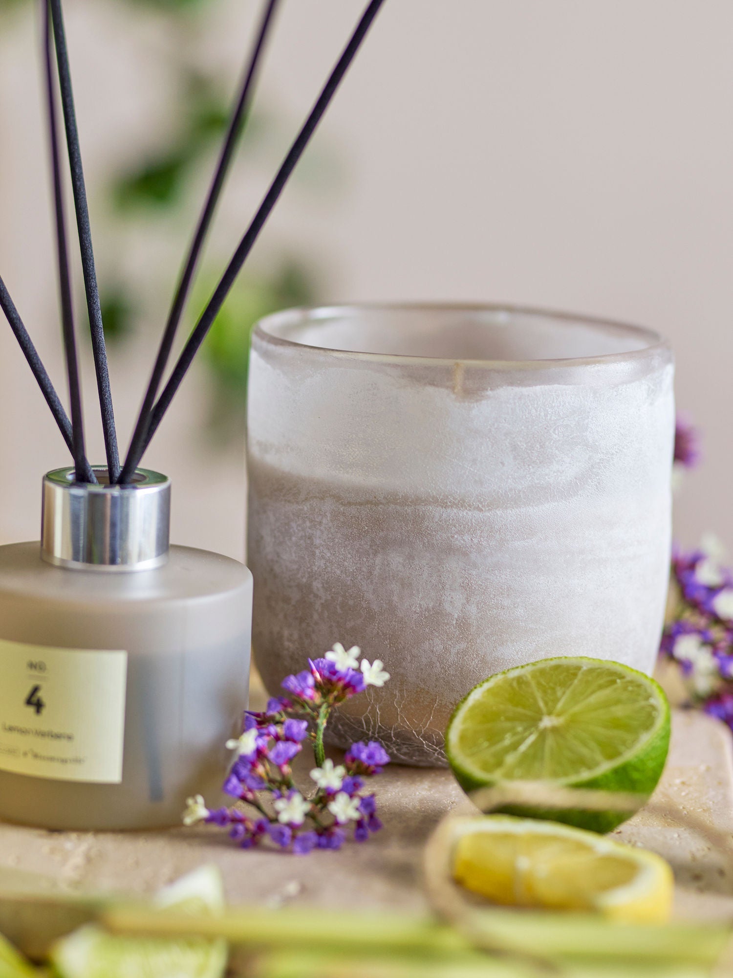 Illume X Bloomingville NO.4-Lemon Verbena Scent Candle, Nature, Wax