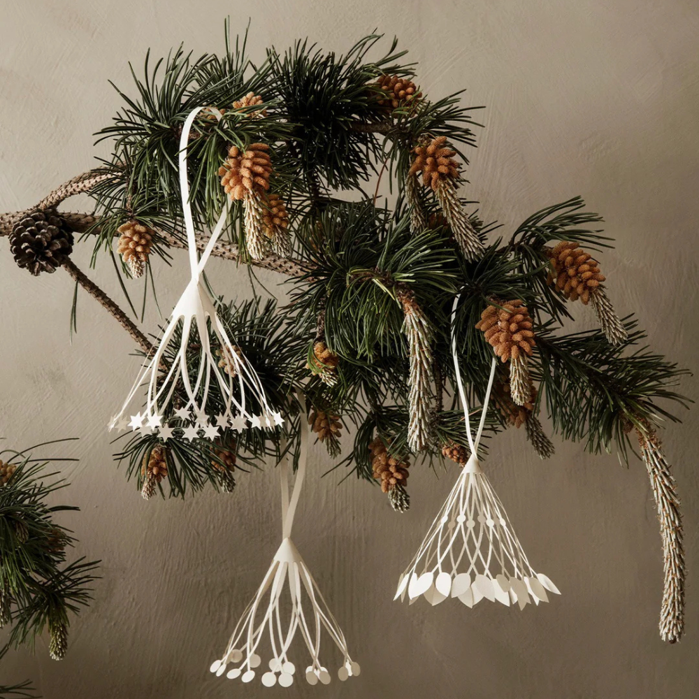 Ferm Living Christmas Paper Tassel, Set Of 3