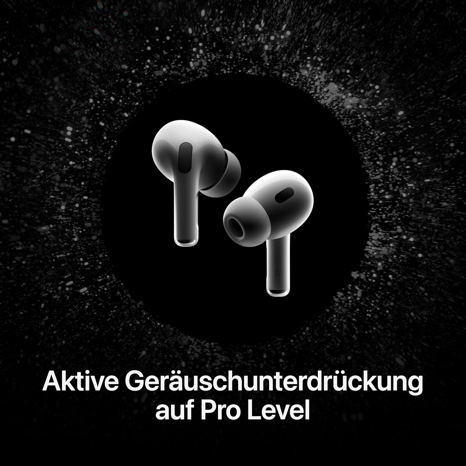 Apple AirPods Pro 2 Trådløse In-ear Hodetelefoner, Bluetooth Hodetelefoner, Aktiv Støyreduksjon, Hørselshjelpefunksjon, Transparensmodus, Personlig 3D-lyd, Hi-Fi Lyd, H2 Chip, Lading via USB-C 