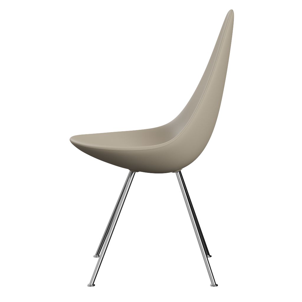 Fritz Hansen Dråben Stol, Chrome/Light Beige