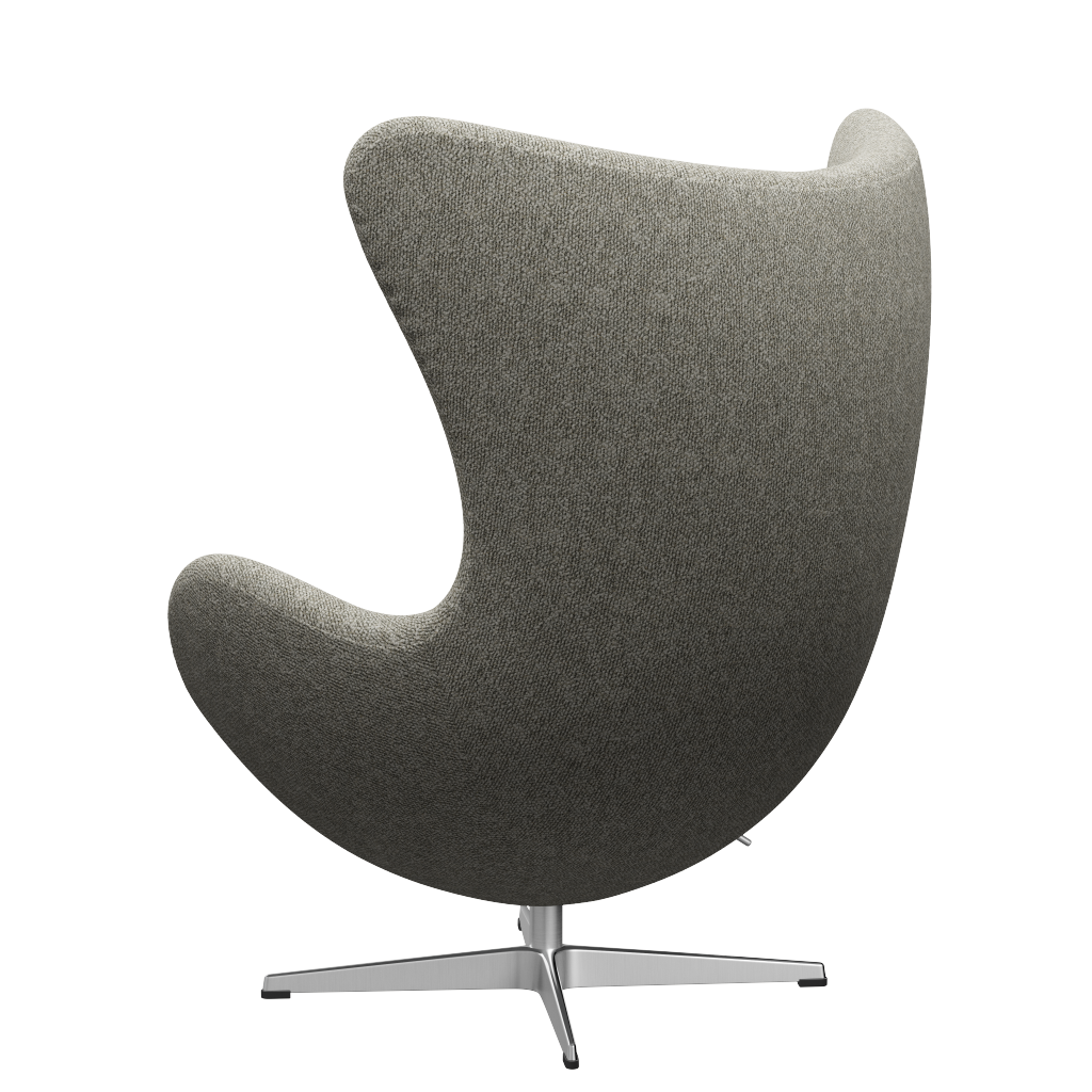Fritz Hansen 3316 Egg Lounge Chair Special Edition, Aluminium/Moss Light Grey (0005)