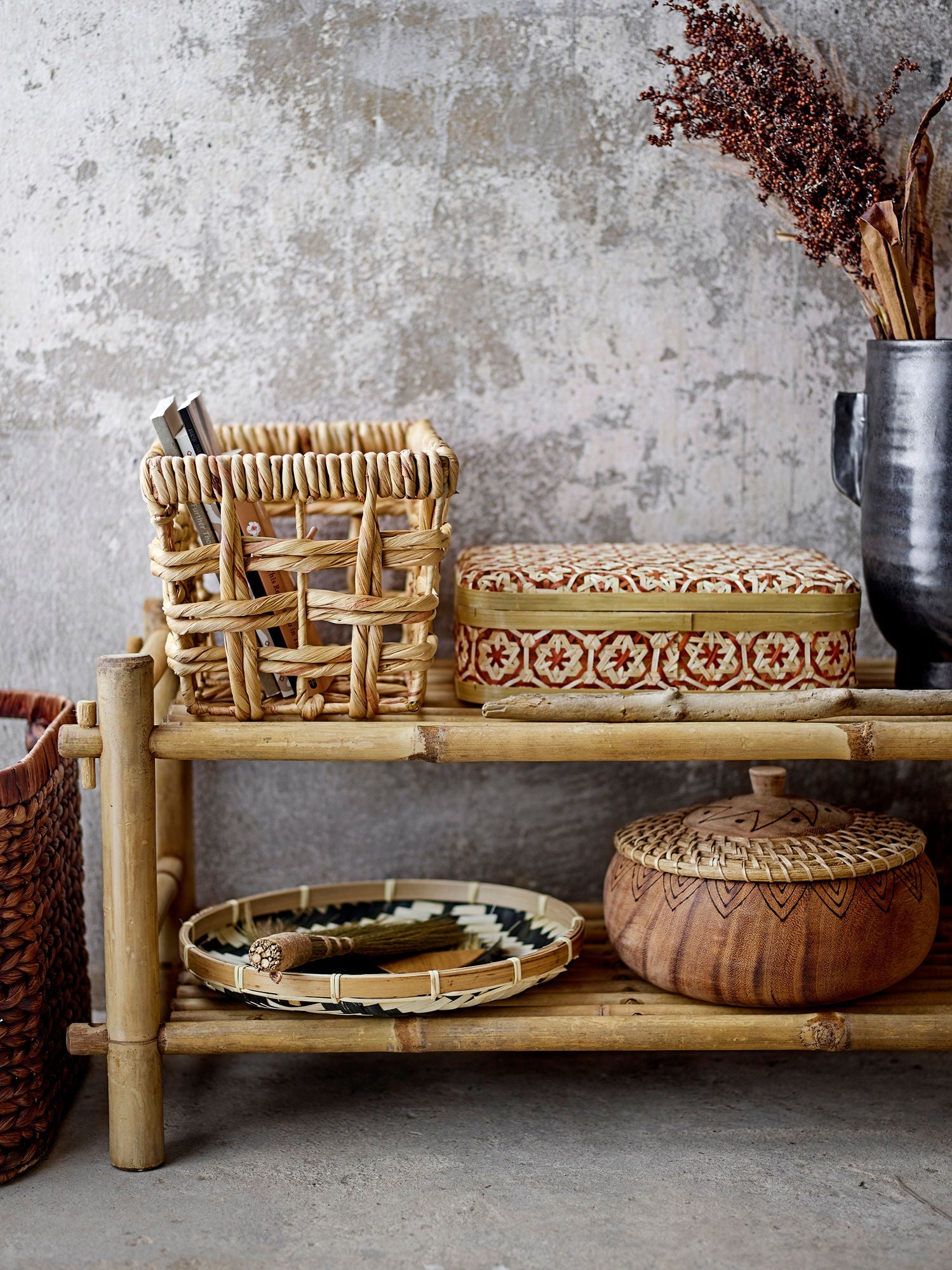 Bloomingville Saria Basket, Brown, Water Hyacinth