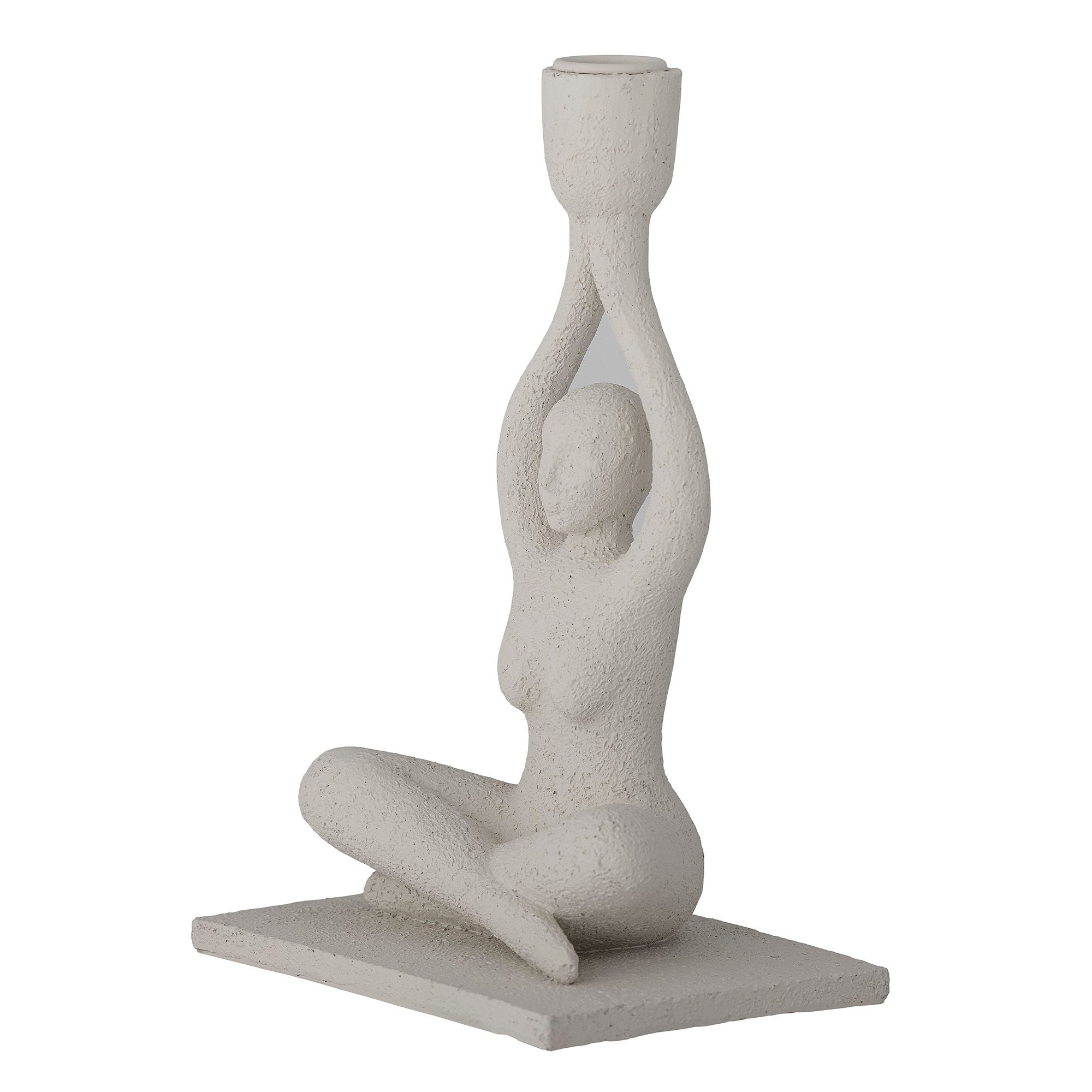 Bloomingville Lucie Candle Holder, White, Polyresin