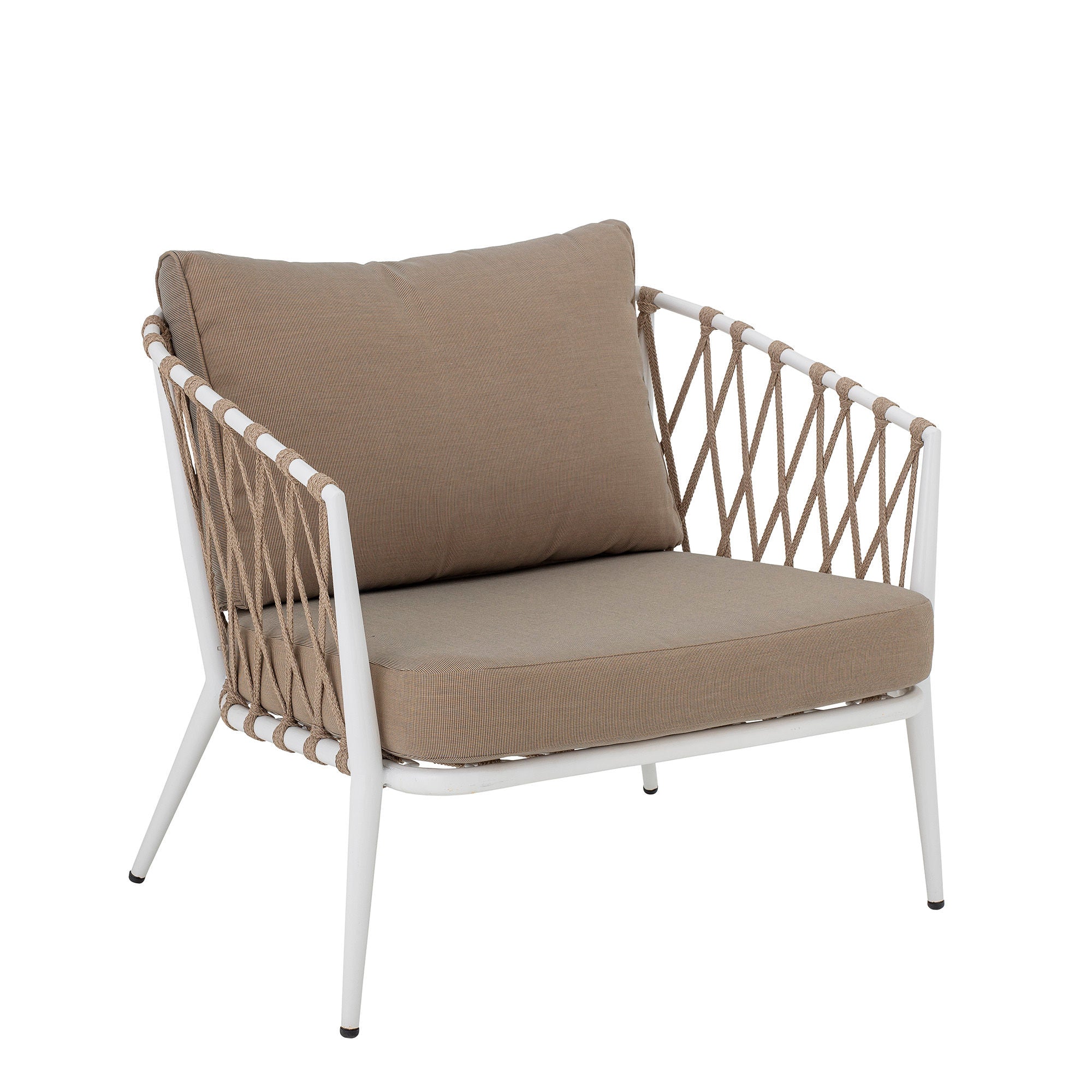 Creative Collection Cia Lounge Chair, White, Metal