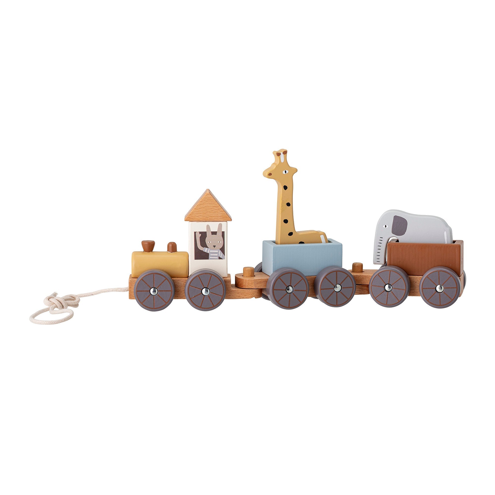 Bloomingville MINI Coty Pull Along Toy, Grey, Beech