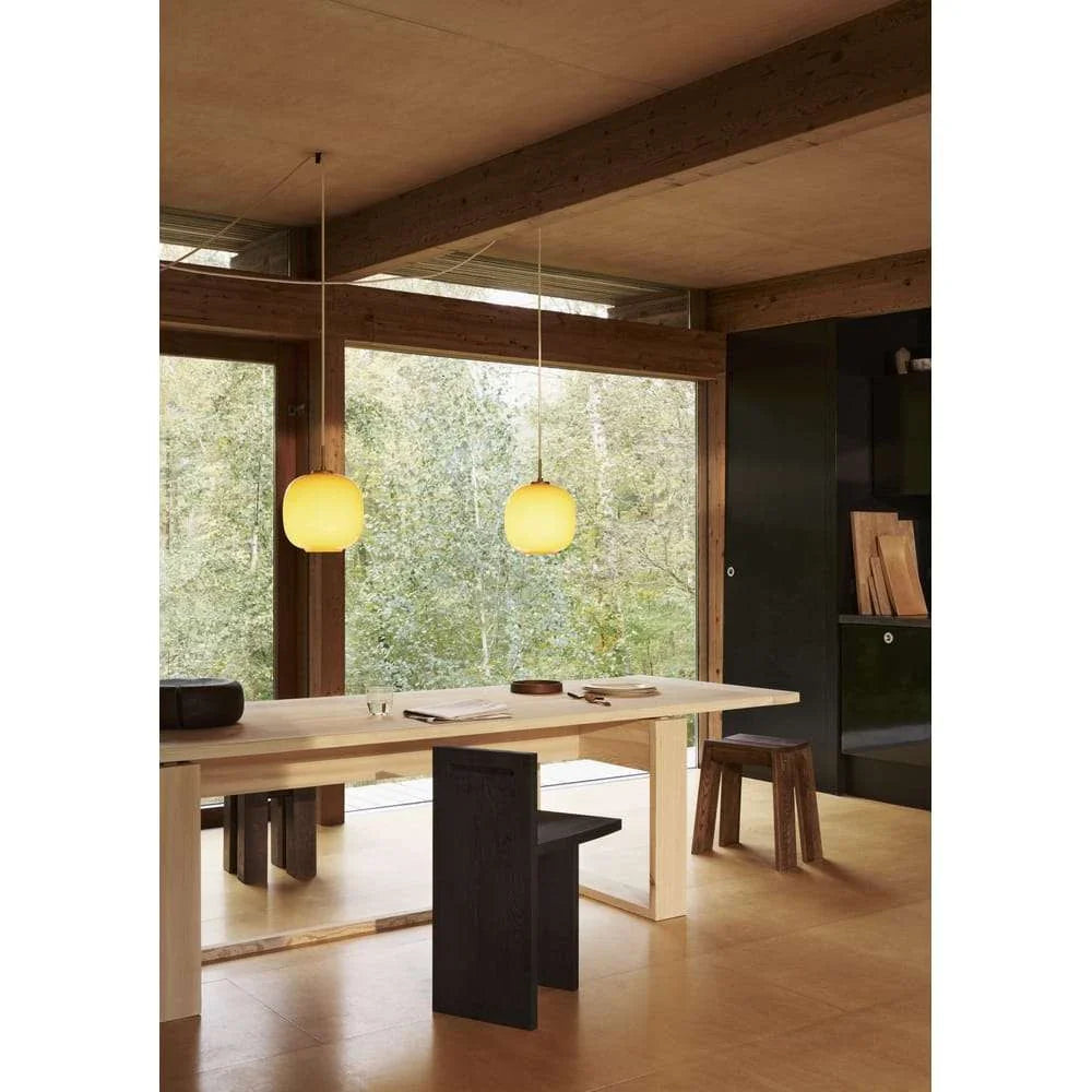 Louis Poulsen Vl45 Radiohus Pendant ø175, Glossy Amber