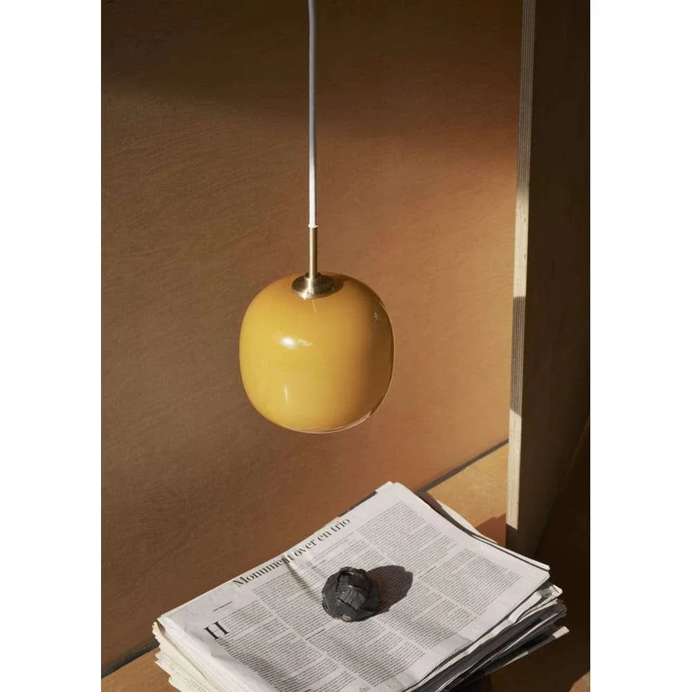 Louis Poulsen Vl45 Radiohus Pendant ø175, Glossy Amber