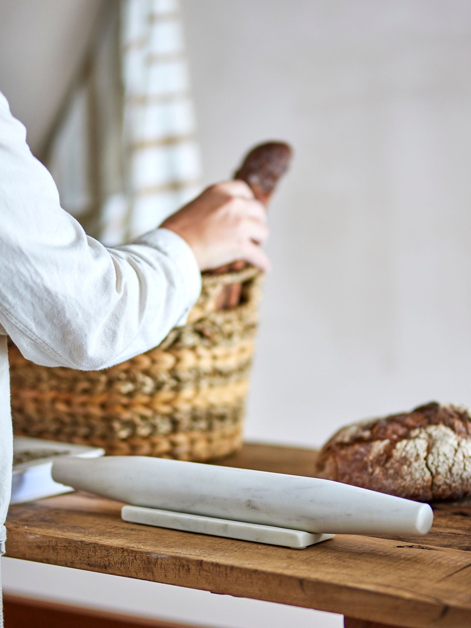 Creative Collection Filippa Rolling Pin, White, Marble