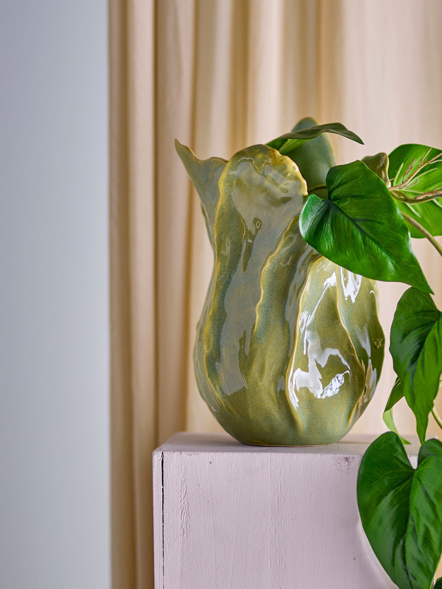 Bloomingville Bastien Vase, Green, Stoneware