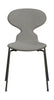Fritz Hansen 3101 Ant Chair Front Upholstered, Shell: Colored Veneer Deep Clay, Upholstery: Sunniva Textile Sand/Light Grey, Base: Steel/Chrome