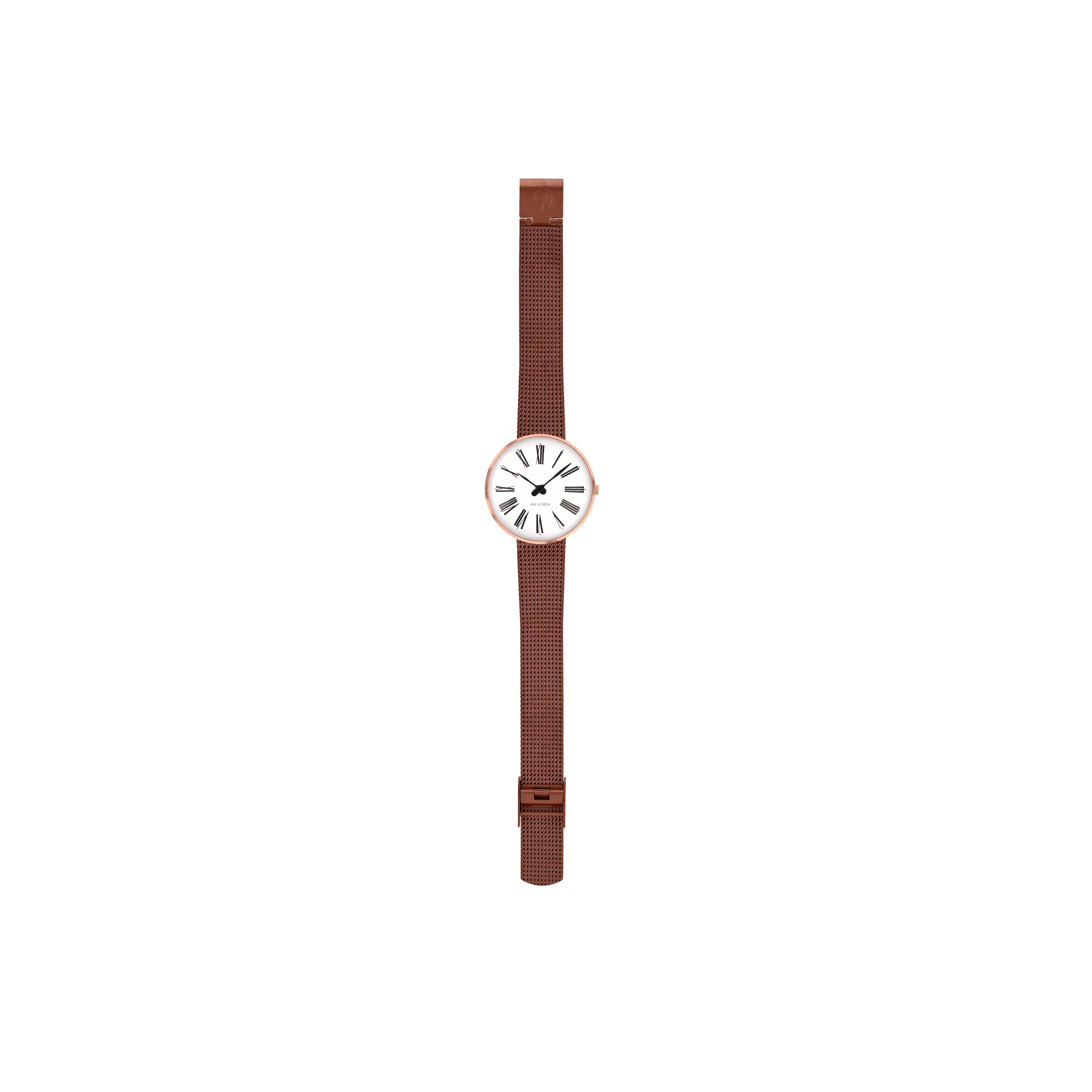 Arne Jacobsen Roman armbånd Watch Ø30, rosé/ kobbernett