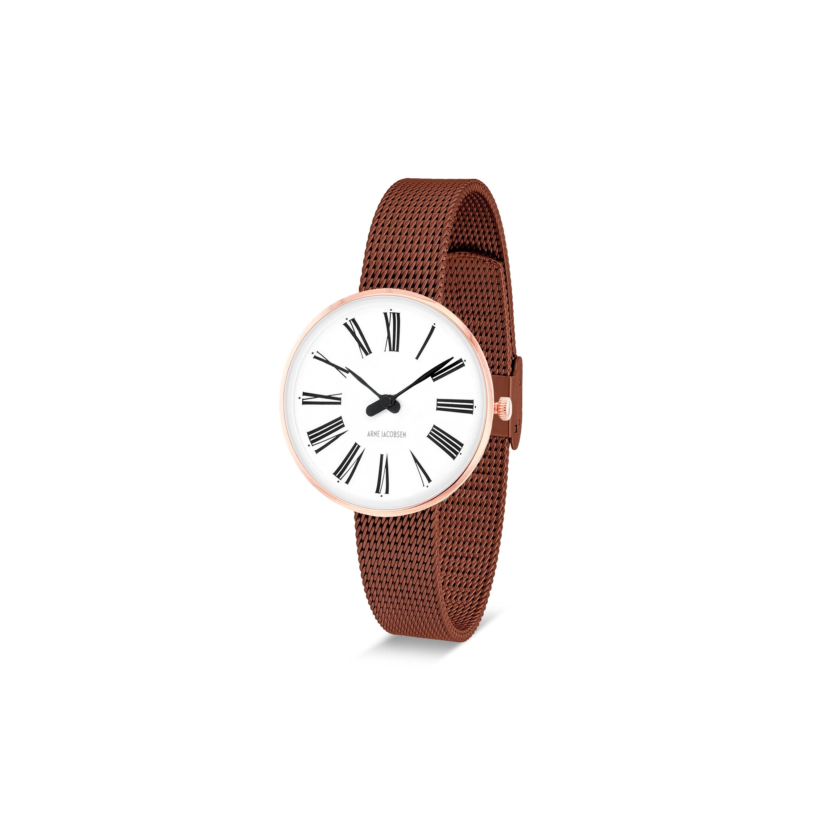 Arne Jacobsen Roman armbånd Watch Ø30, rosé/ kobbernett