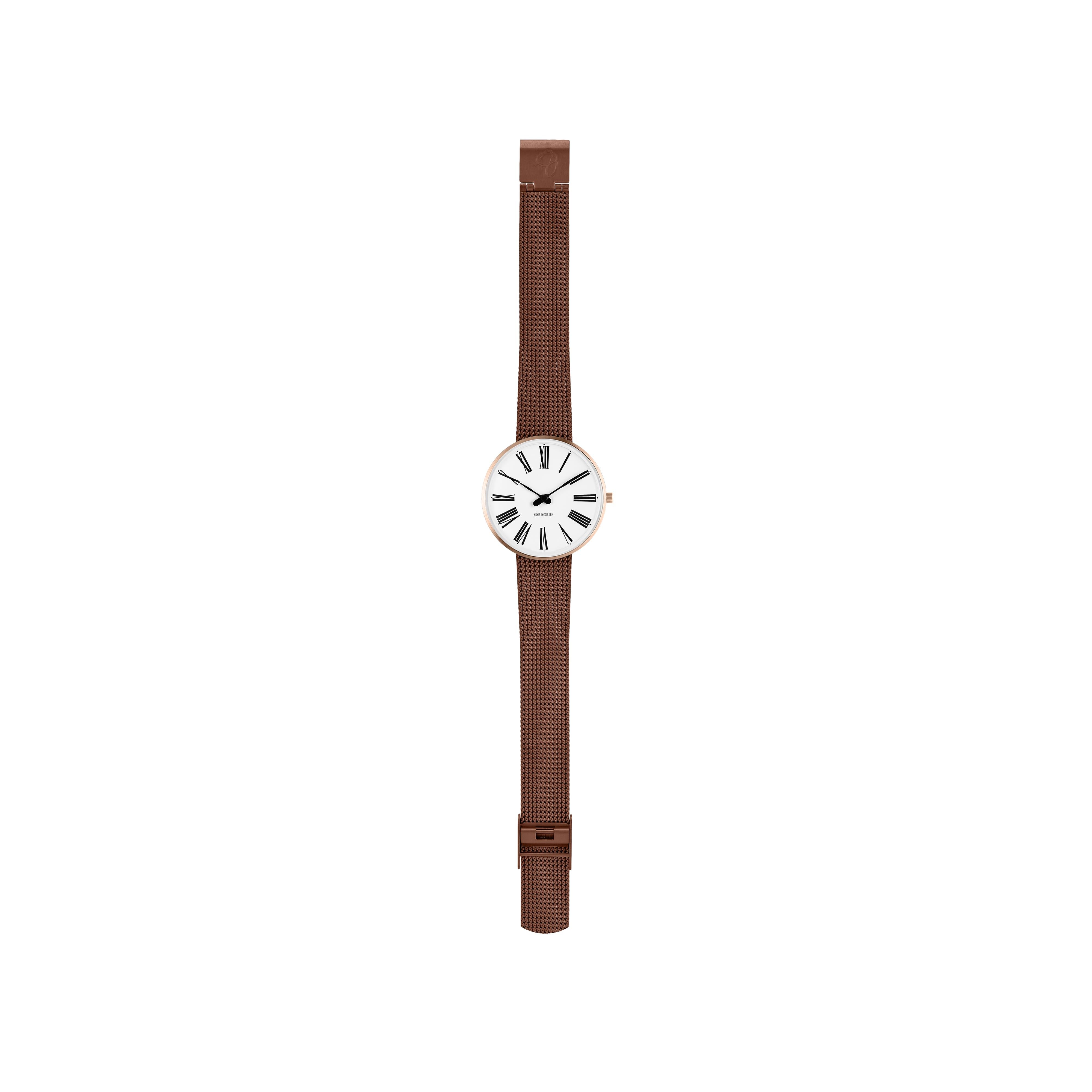 Arne Jacobsen Roman armbånd Watch Ø34, Rosé/Copper Mesh