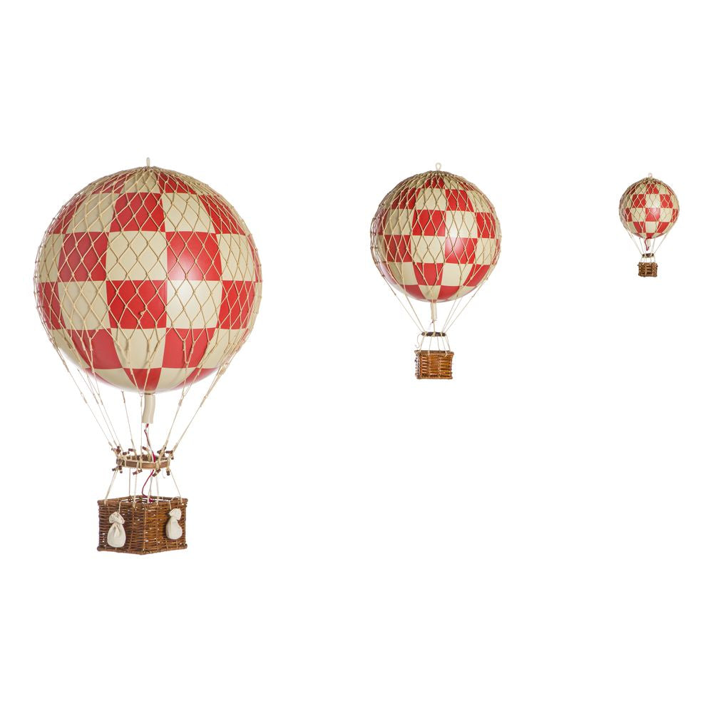 Authentic Models Royal Aero Luftballon, Check Rød, Ø 32 cm