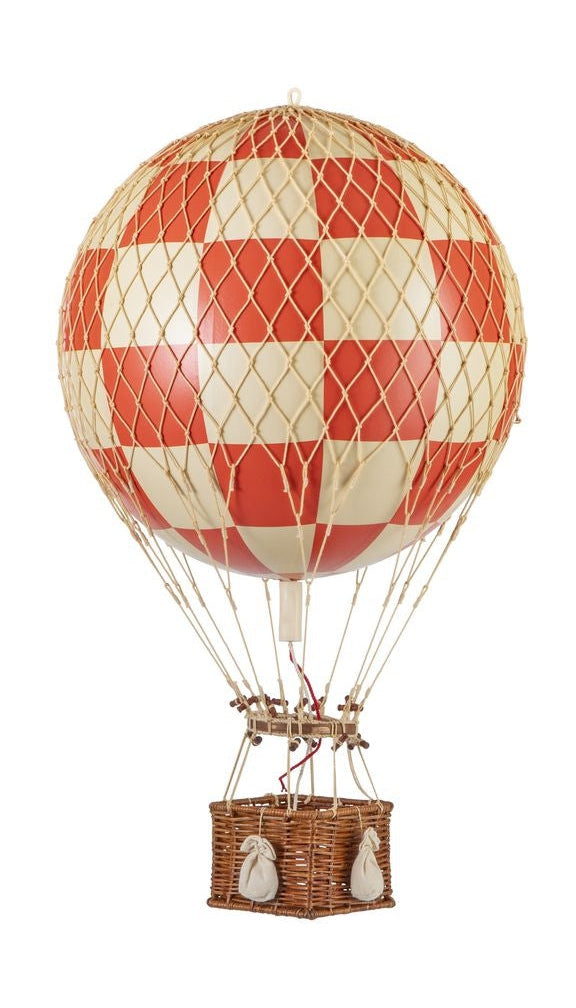 Authentic Models Royal Aero Luftballon, Check Rød, Ø 32 cm