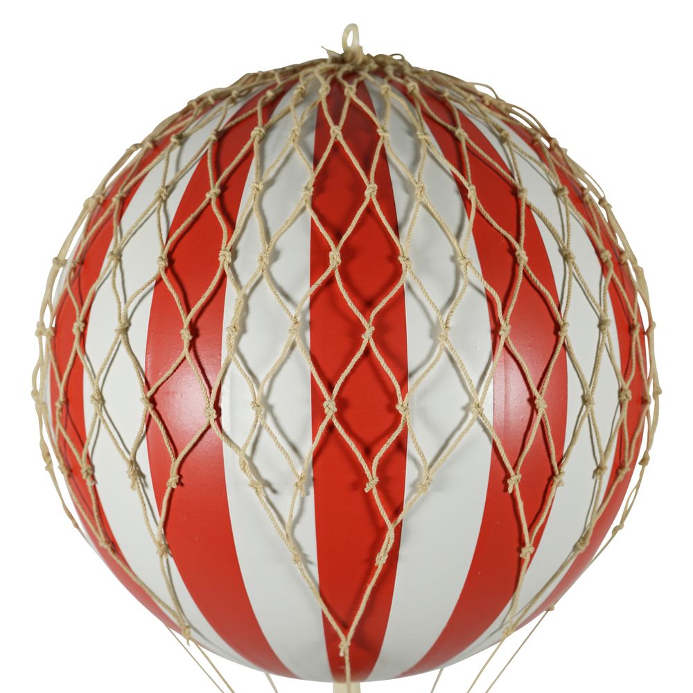 Authentic Models Travels Light Luftballon, Rød/Hvid, Ø 18 cm
