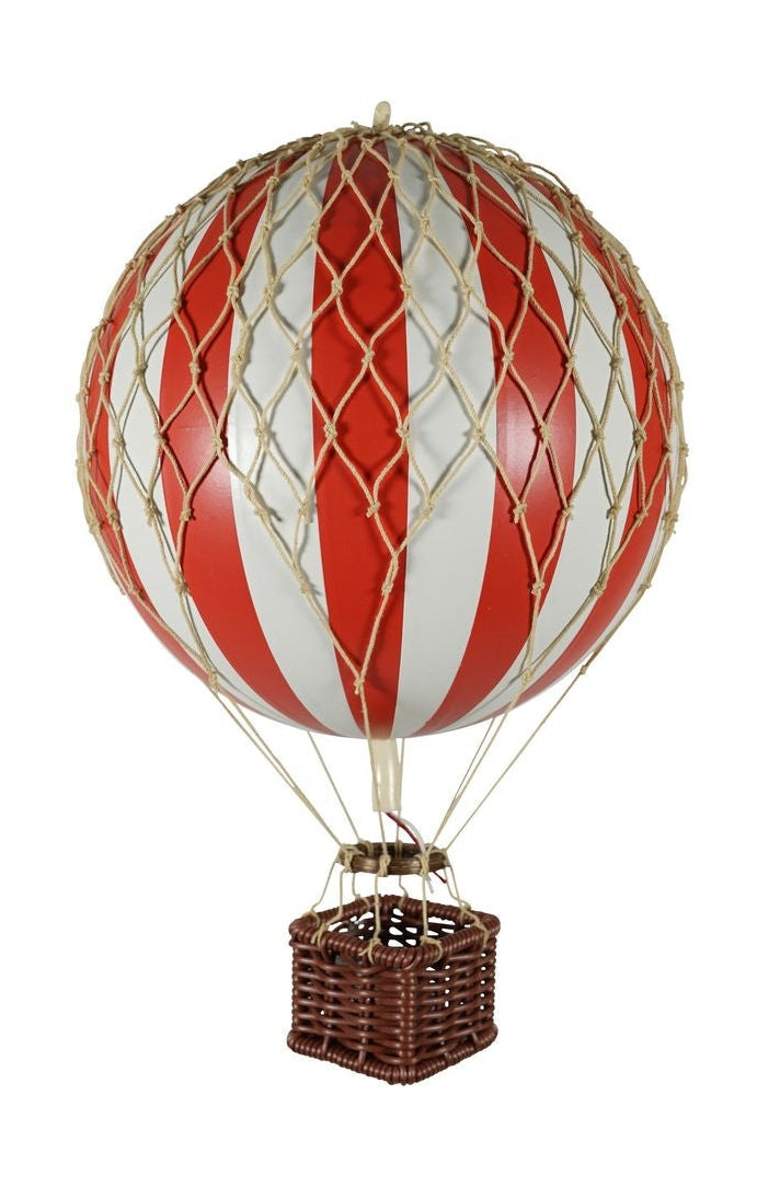 Authentic Models Travels Light Luftballon, Rød/Hvid, Ø 18 cm