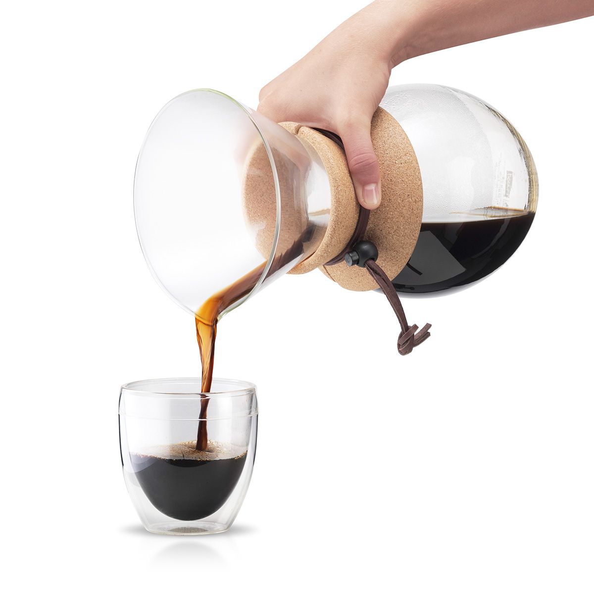 Bodum Pour Over Kaffebrygger Med Filter Cork, 12 Kop
