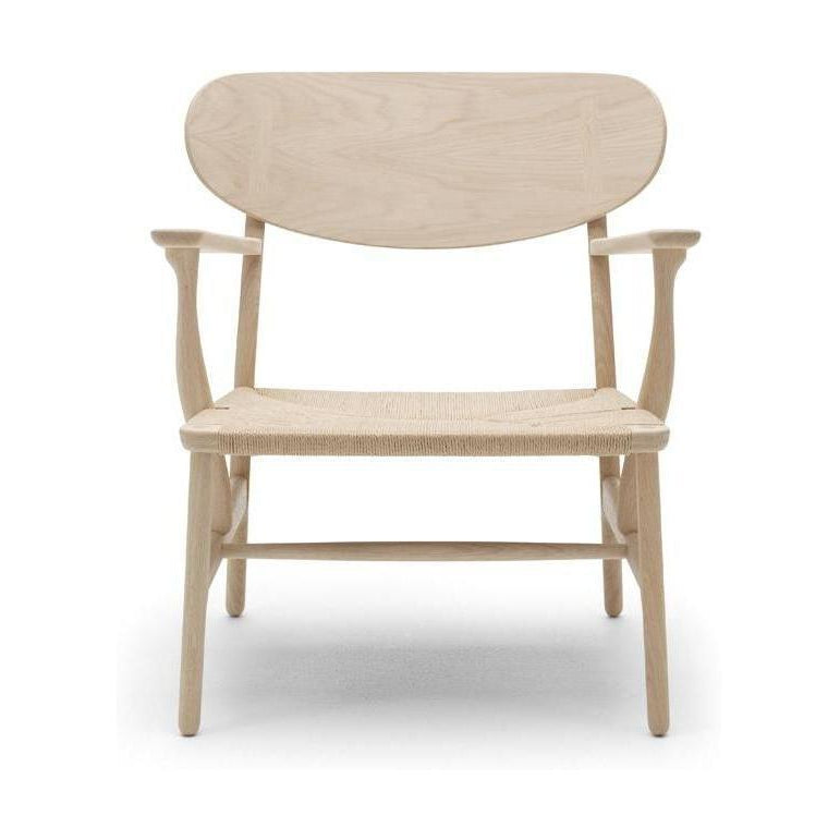 Carl Hansen CH22 Lounge Chair Soap Oak, Nature