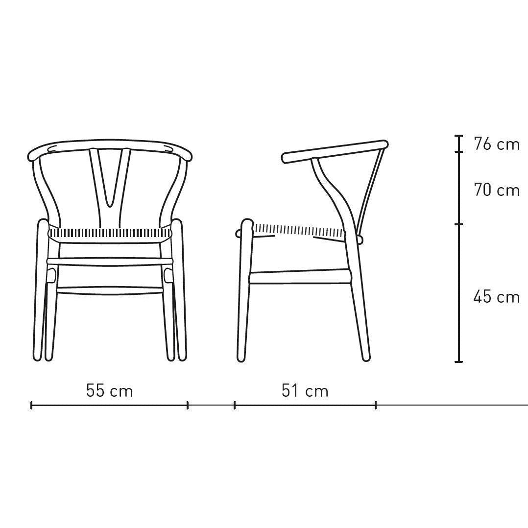 Carl Hansen CH24 Y-stol Beech Natural White, Nature Braid