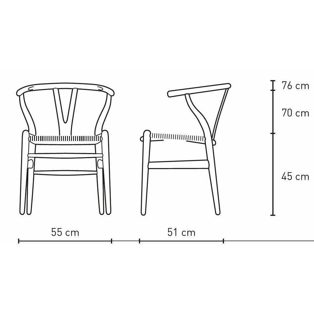 Carl Hansen CH24 Y-Stol Bøg Purple Blue, Sort Flet