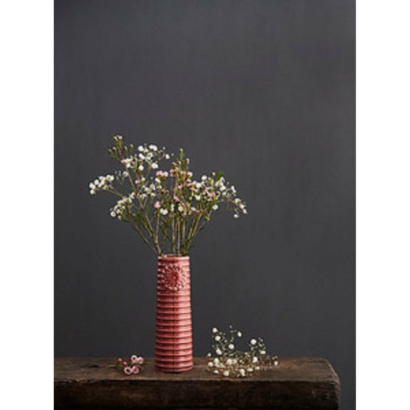 Dottir Pipanella Lines Vase Oval White, 18,1cm