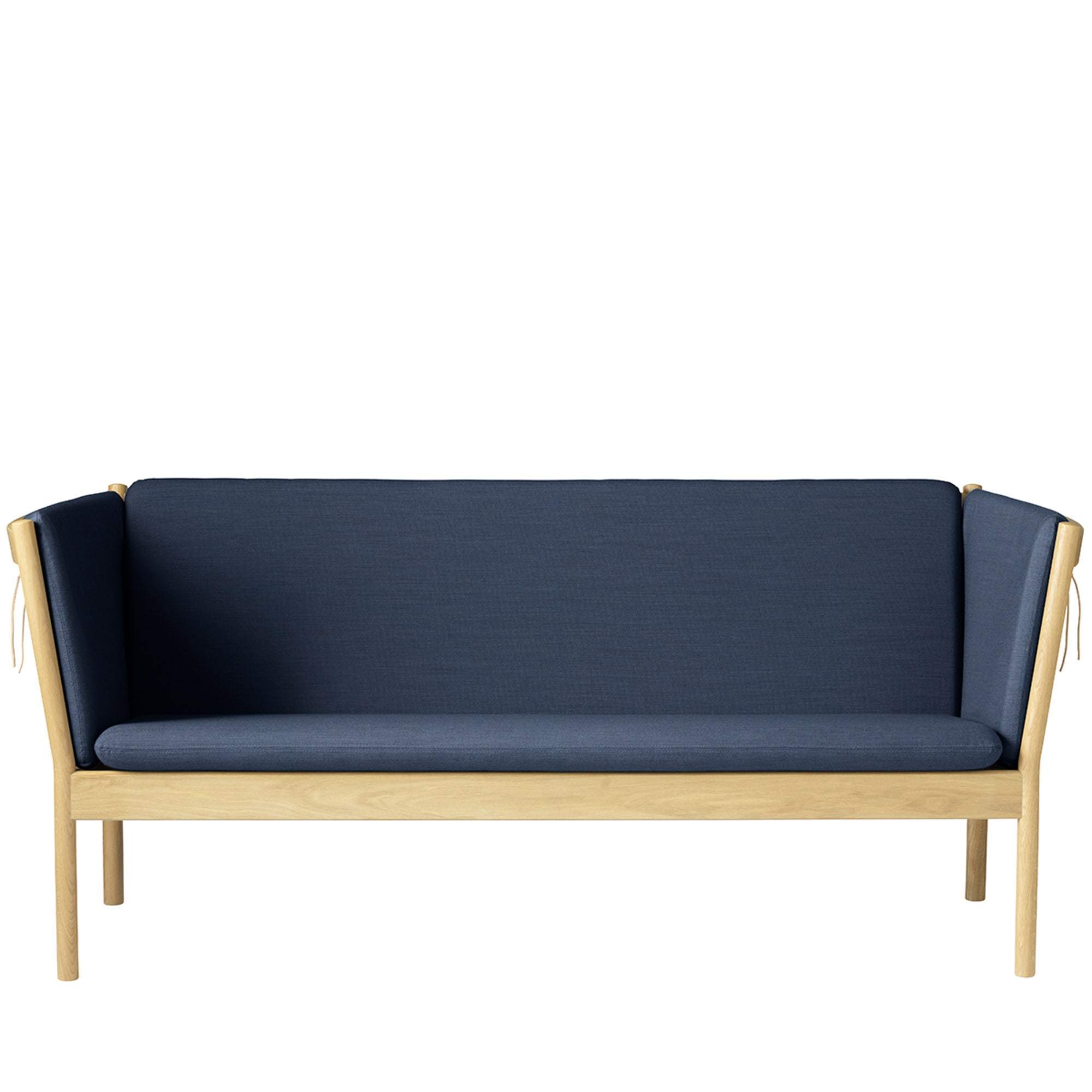 FDB Møbler J149 3- Personers Sofa, Eg, Mørkeblå Stof