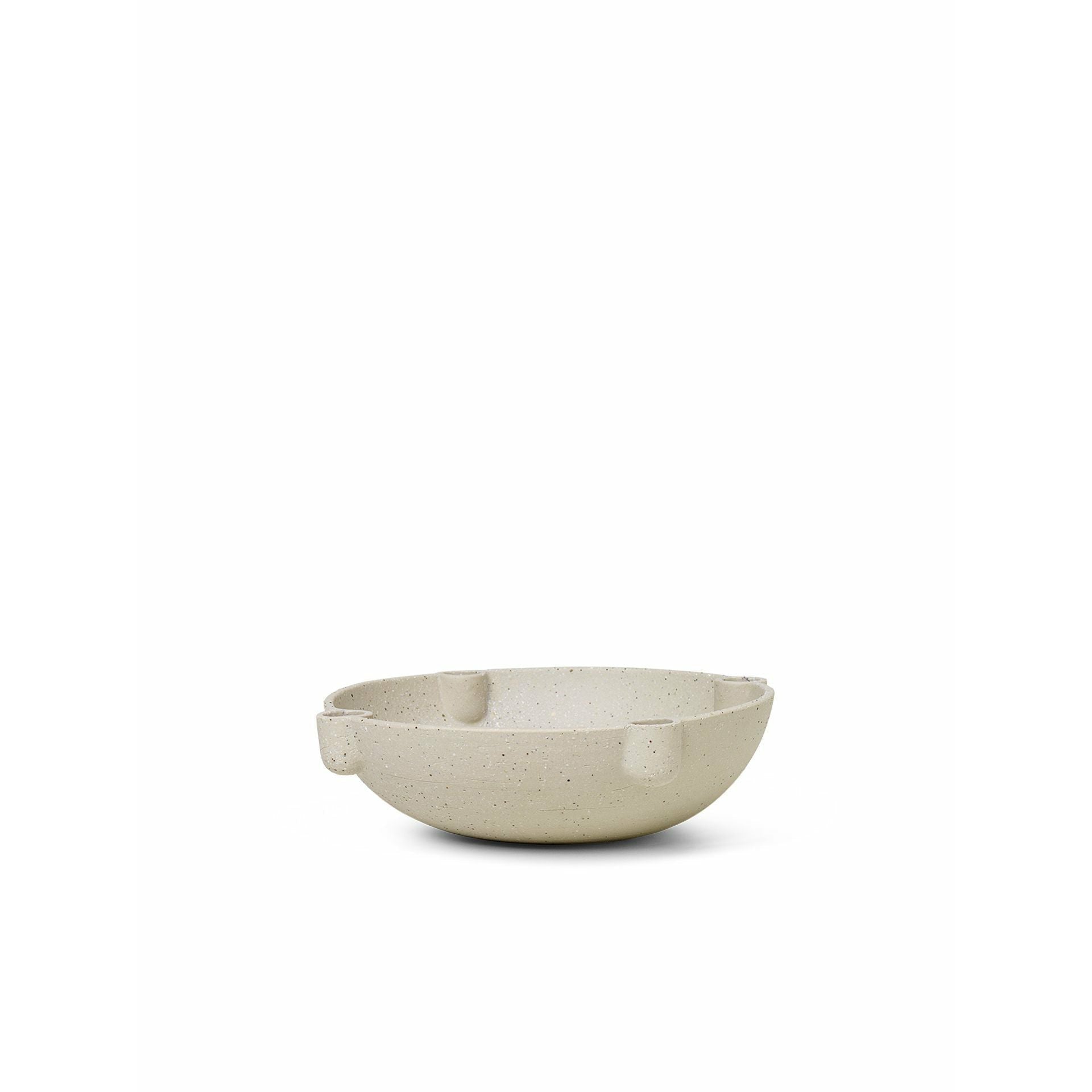 Ferm Living Bowl Candle Holder Large Ceramic, Light Grey
