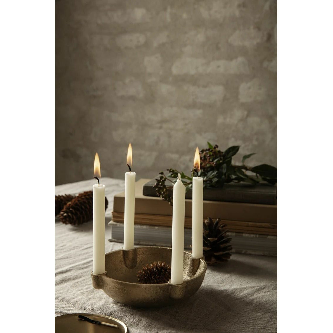 Ferm Living Bowl Candle Holder Small, Messing