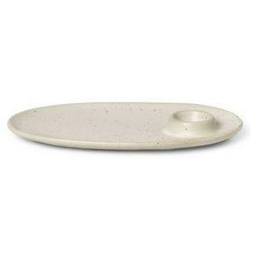 Ferm Living Flow Breakfast Plate, Off-white speckle