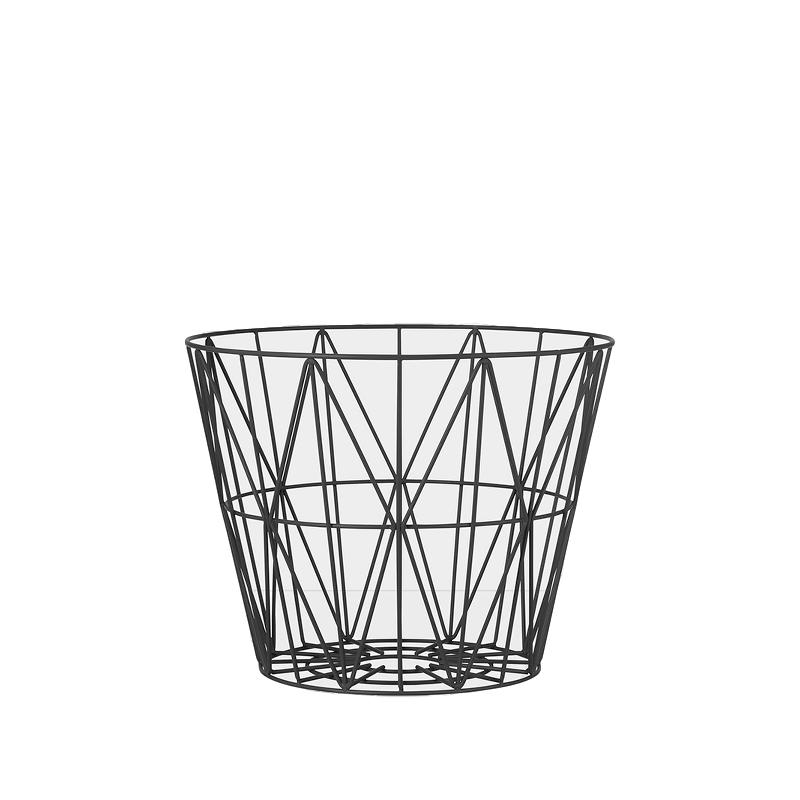 Ferm Living Wire Basket Black, Ø40cm