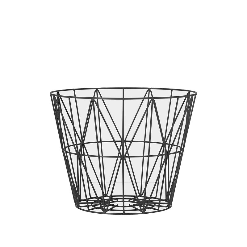 Ferm Living Wire Basket Black, Ø50cm