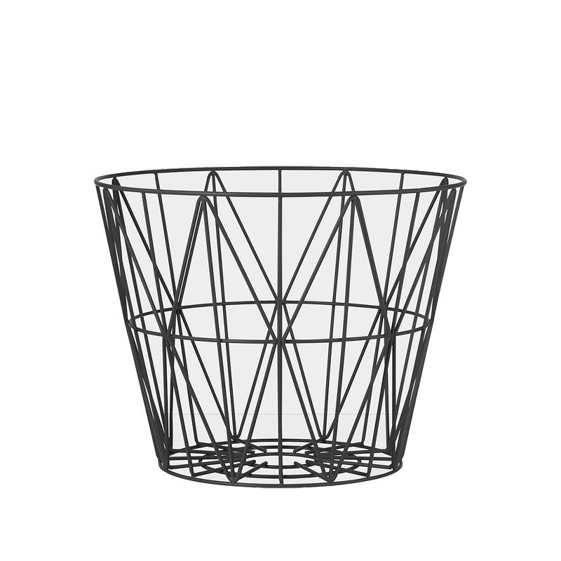 Ferm Living Wire Basket Black, Ø60cm