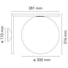 Flos IC Light C/W2 Væglampe/Loftlampe, Krom