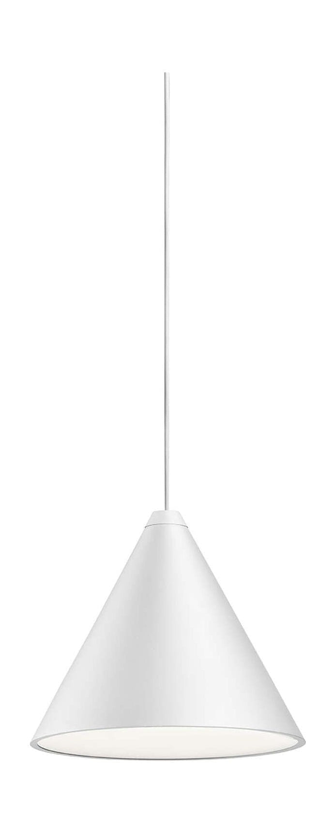 Flos String Light Cone Pendel med Dæmper 12 m, Hvid
