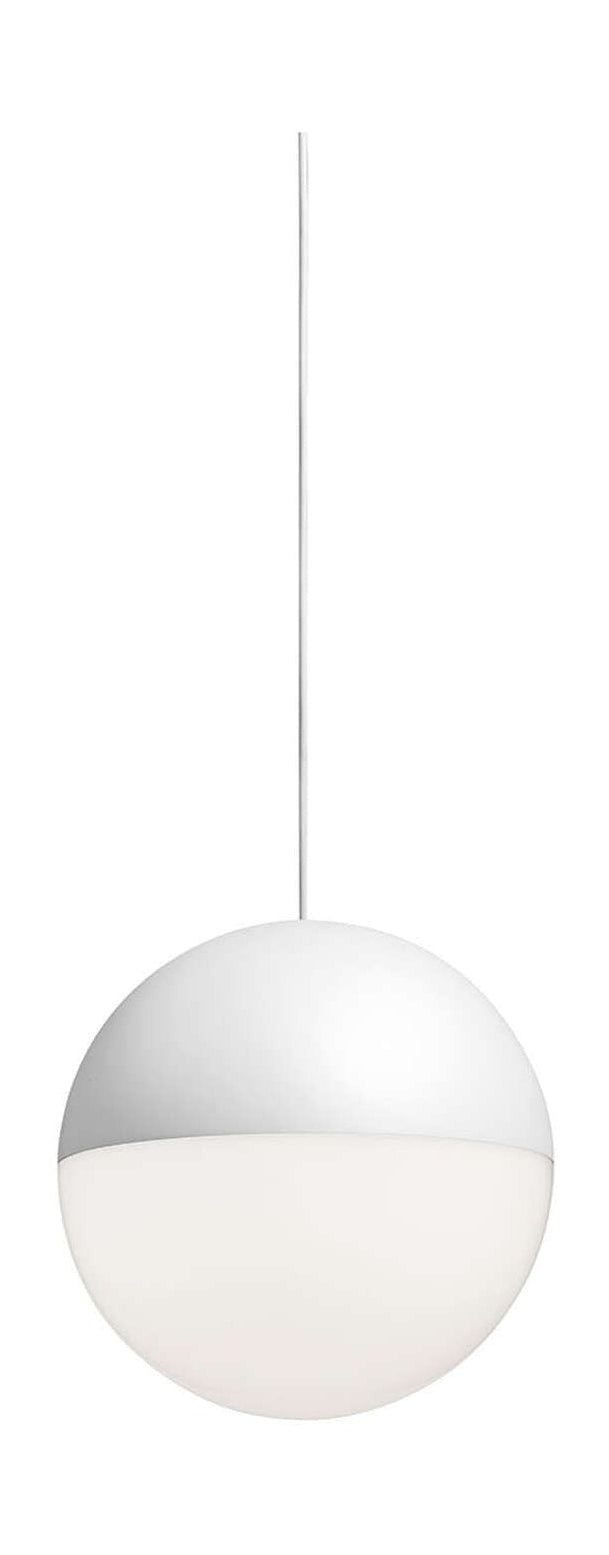 Flos String Light Sphere Pendel med Dæmper 12 m, Hvid