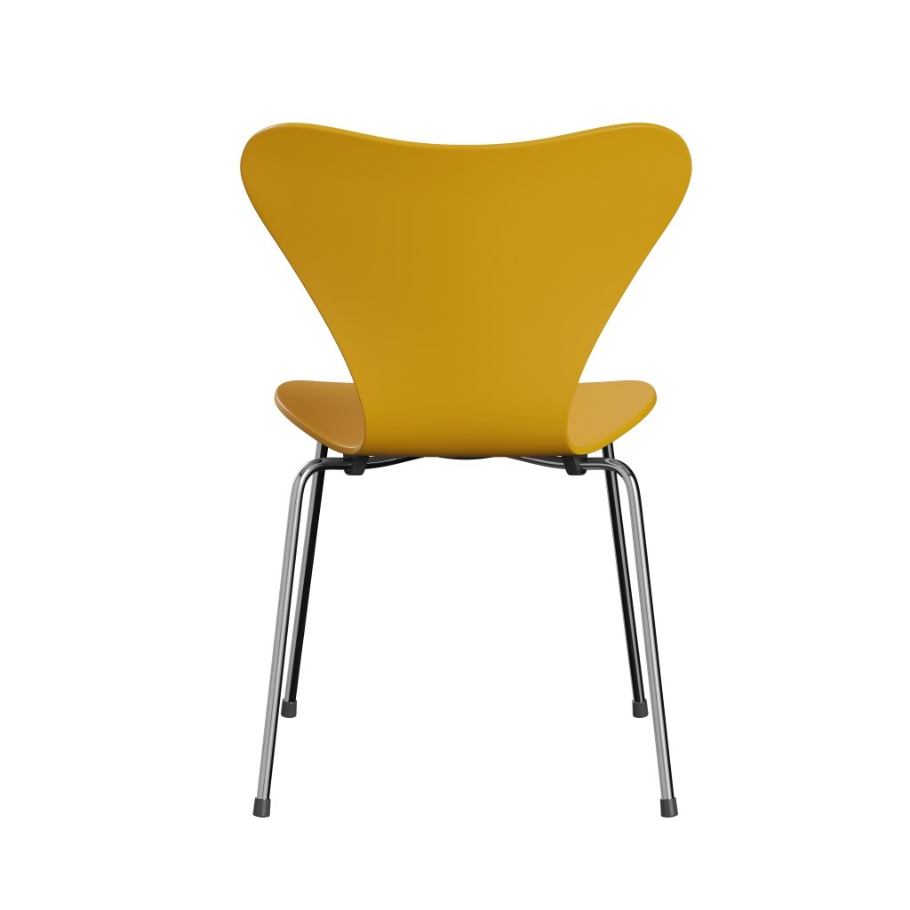 Fritz Hansen 3107 Skalstol, Forkromet Stål/Lakeret True Yellow