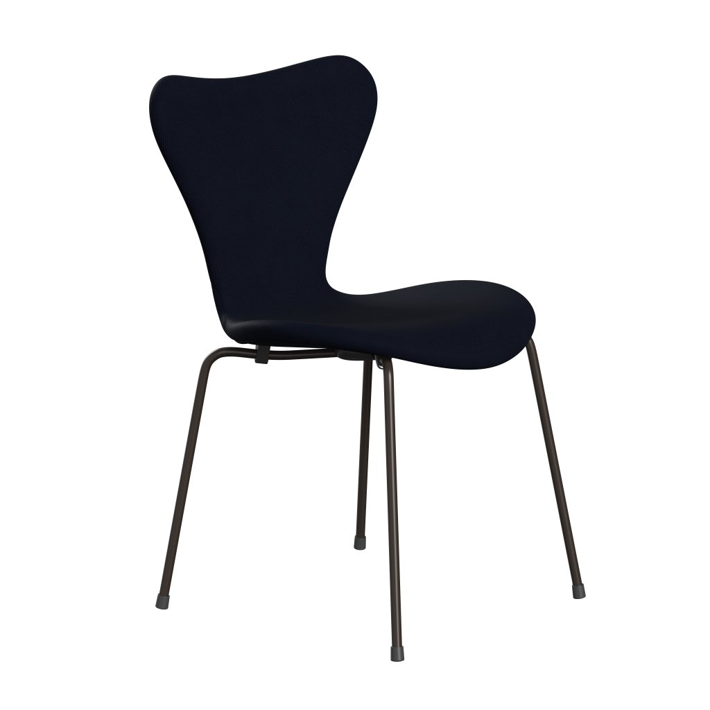 Fritz Hansen 3107 Stol Fuldpolstret, Brown Bronze/Fame Marineblå (F66061)