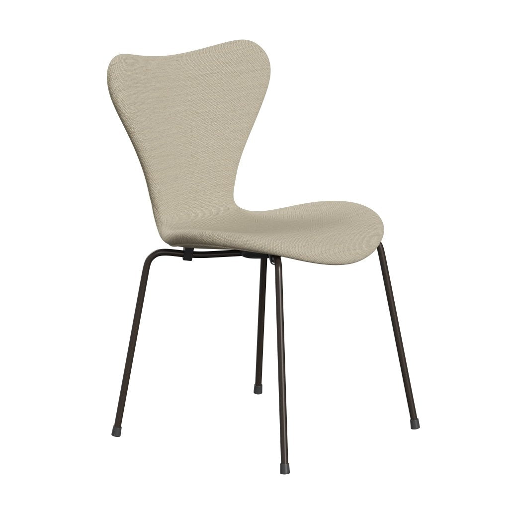 Fritz Hansen 3107 Stol Fuldpolstret, Brown Bronze/Fiord Natural Sand