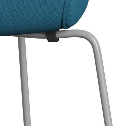 Fritz Hansen 3107 Stol Fuldpolstret, Nine Grey/Fame Petroleum