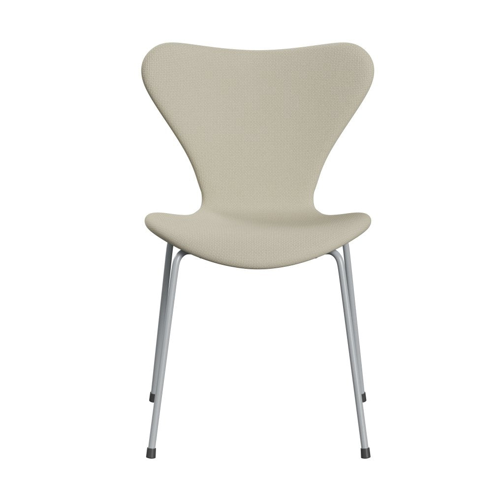 Fritz Hansen 3107 Stol Fuldpolstret, Silver Grey/Diablo Oatmeal