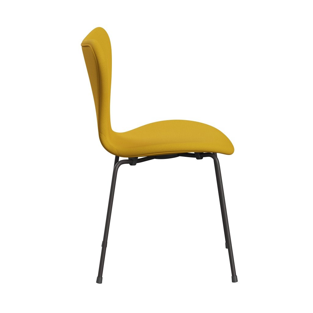 Fritz Hansen 3107 Stol Fuldpolstret, Warm Graphite/Steelcut Gul