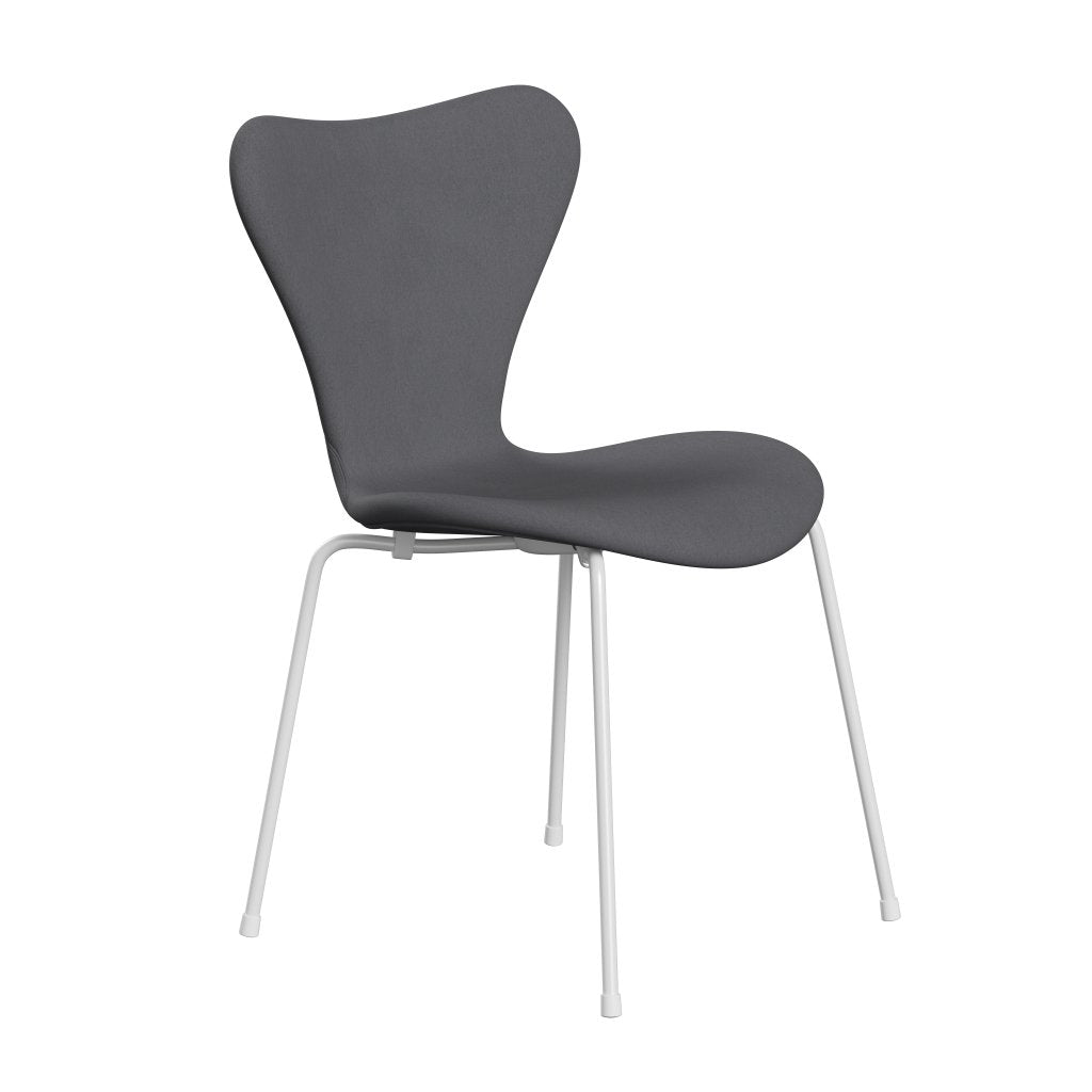 Fritz Hansen 3107 Stol Fuldpolstret, Hvid/Comfort Grå (C01012)