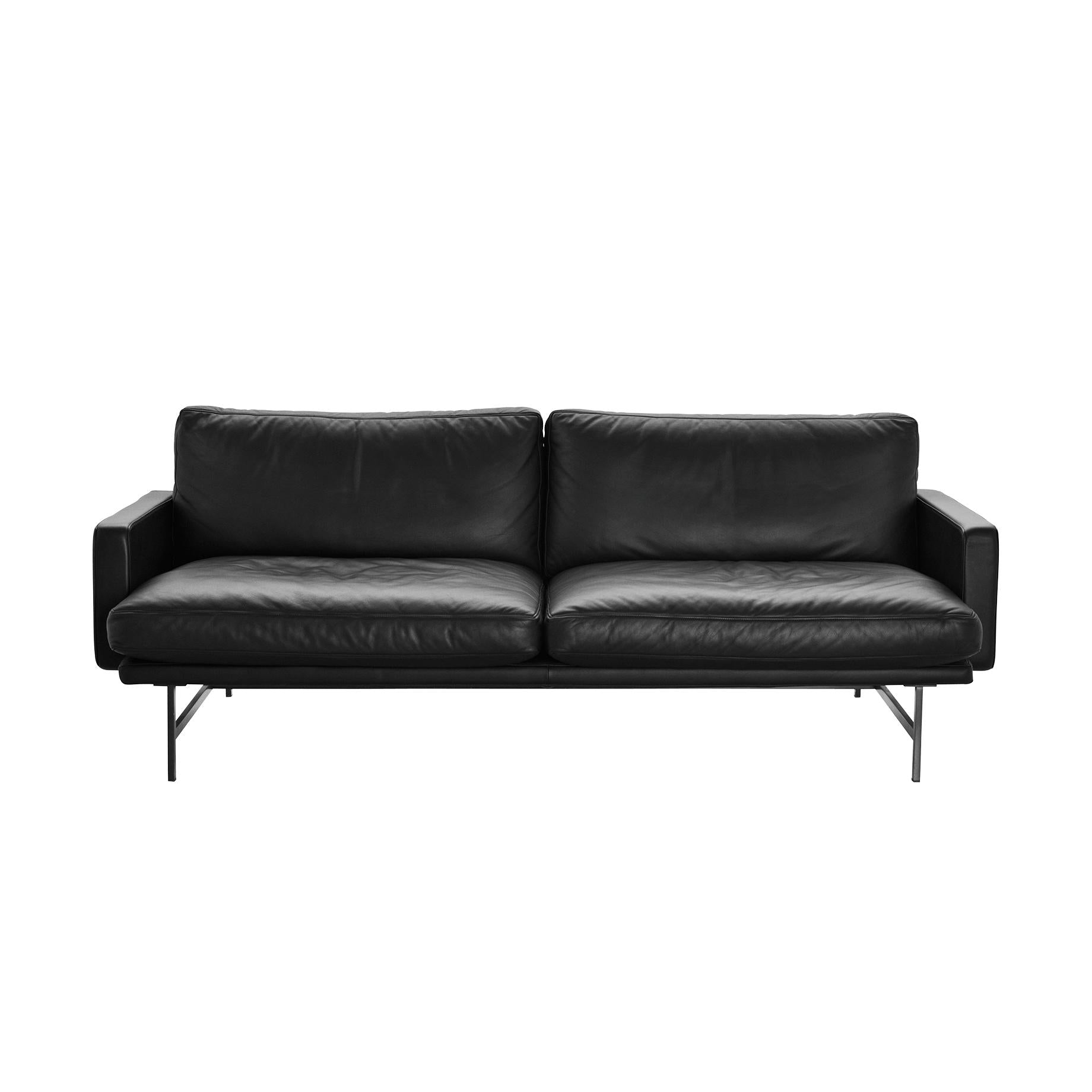 Fritz Hansen Lissoni sofa skinn 2-person, eleganse svart
