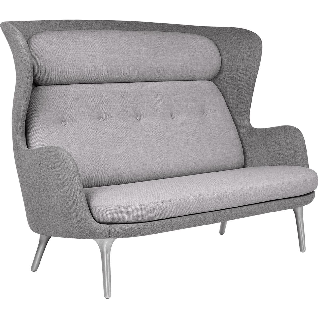 Fritz Hansen Ro Sofa Aluminium Ben, Fiord Varm Grå