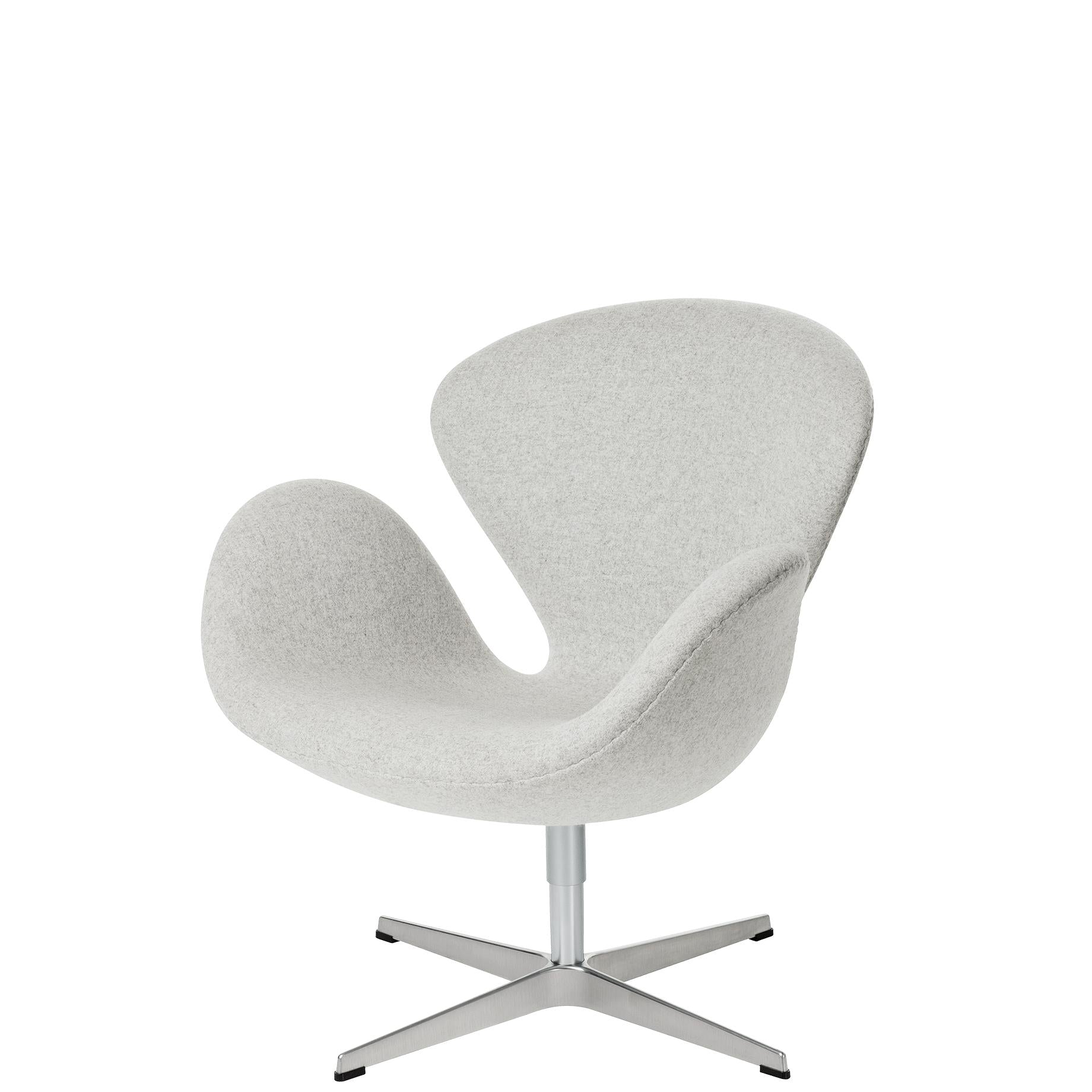 Fritz Hansen Swan Lounge Chair Stoff, Divina Melange Light Grey
