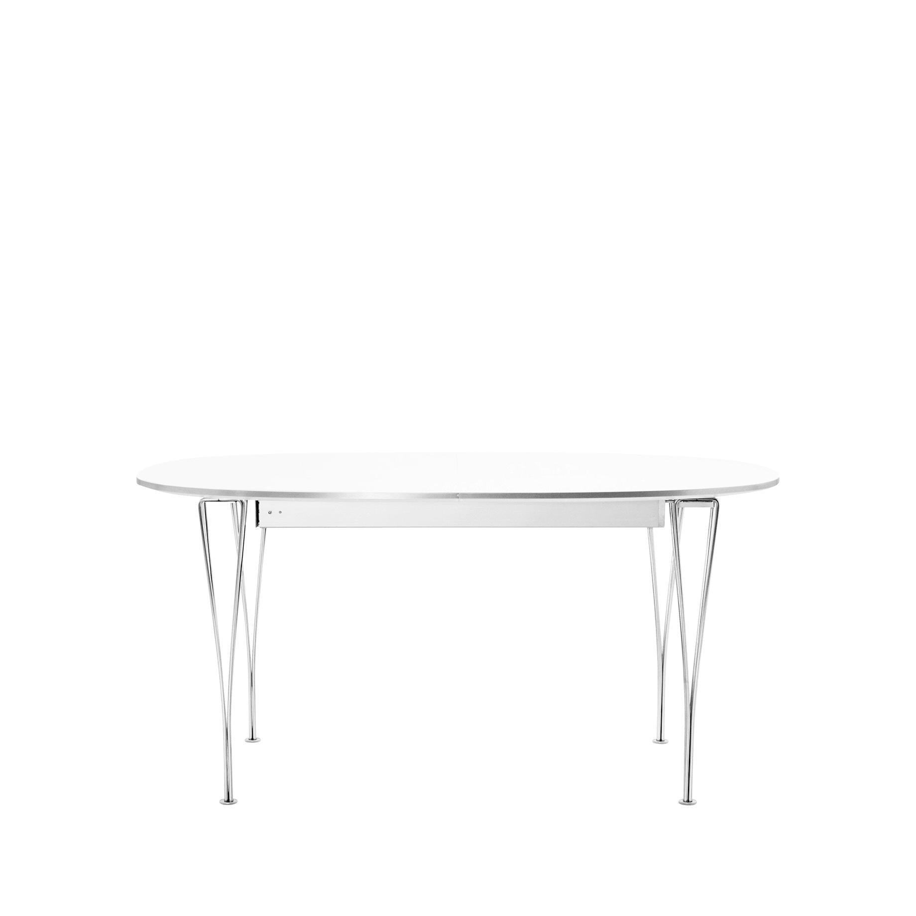 Fritz Hansen Super-Aripse Pull-Out Table lakkert 120x180/300 cm, hvitt laminat