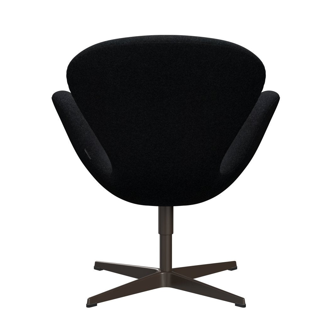 Fritz Hansen Svanenstol, Brown Bronze/Divina Md Sort