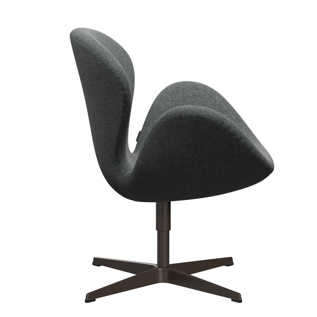 Fritz Hansen Svanenstol, Brown Bronze/Hallingdal White Black