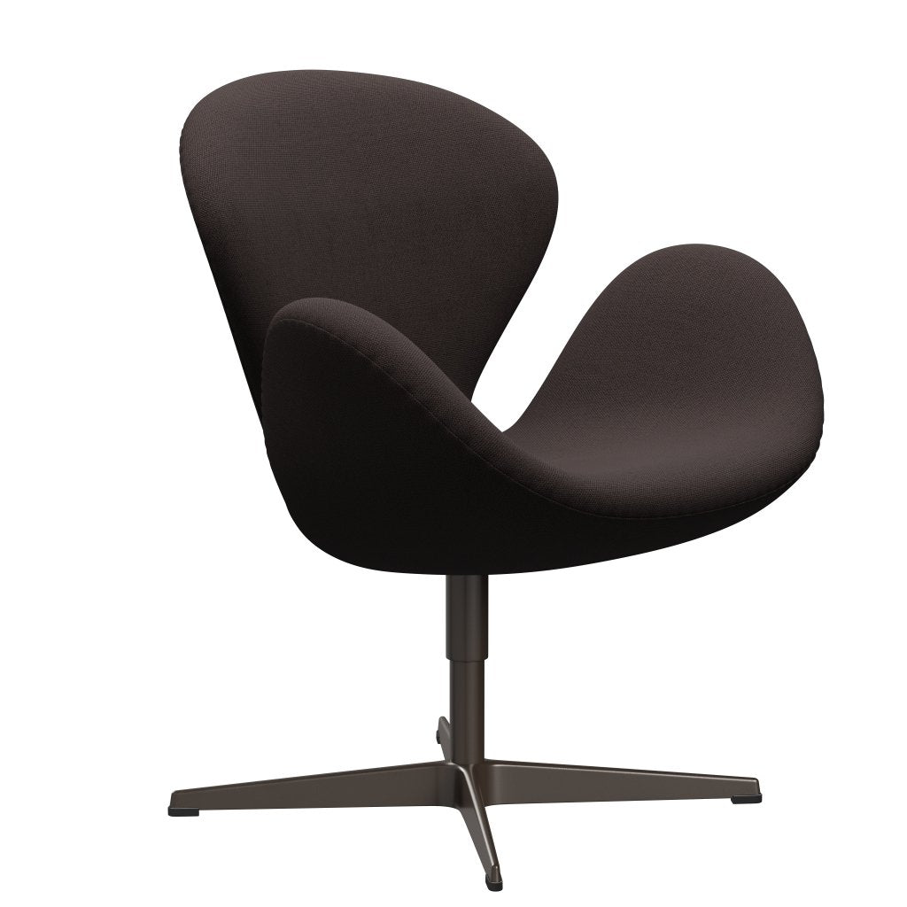 Fritz Hansen Svanenstol, Brown Bronze/Steelcut Dark Earth Brown